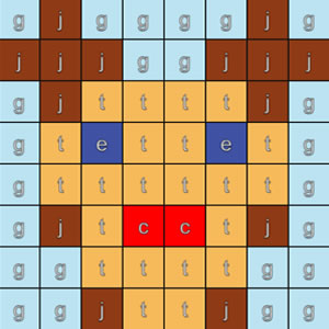juego de colorear por letras en navidad