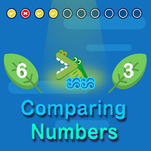 juego de comparar números para niños