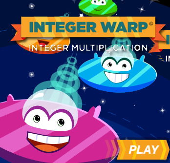 juego de Integer warp multiplicación de números enteros de Arcademics