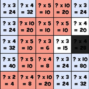 tablas de multiplicar para colorear por números online