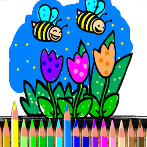 colorear flores online