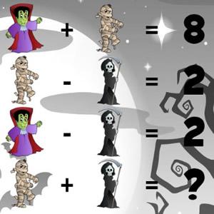 acertijos matemáticos de halloween para niños online