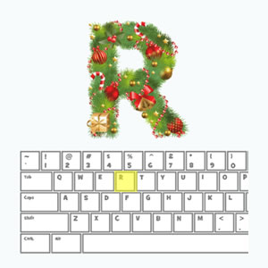 escribir letras en el teclado de Navidad