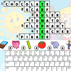 crucigrama en inglés con palabra oculta