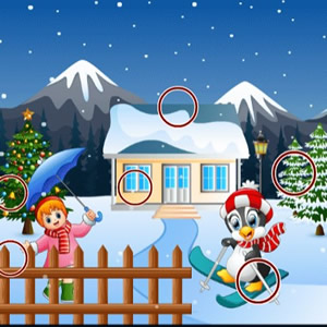juego online de buscar diferencias en invierno para niños