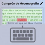 CAMPEÓN DE MECANOGRAFÍA: Reescribir texto en español