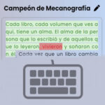 CAMPEÓN DE MECANOGRAFÍA: Reescribir texto en español