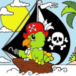 Colorear Barco pirata