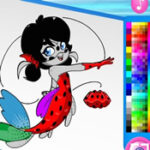 Colorear a Ladybug en el mar