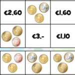 CONTAR EUROS: Puzzle de Contar Monedas