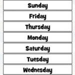 Ordenar los DÍAS de la SEMANA en INGLÉS