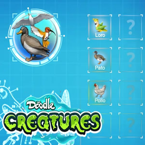 Criaturas Doodle juego online de merge con animales