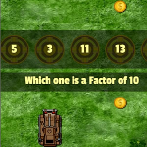 juego educativo de factores matemáticos con el tanque