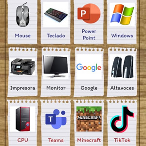 juego para clasificar imágenes de software y hardware