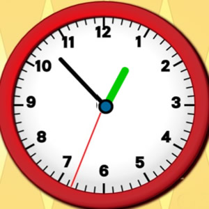 juego del reloj con horas, minutos y segundos