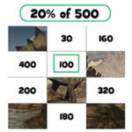 Rompecabezas de Porcentajes con Dinosaurios