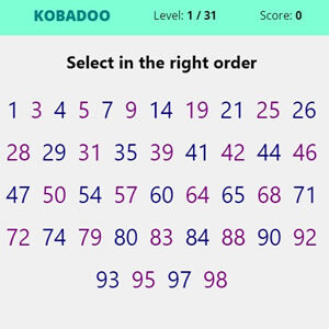 kobadoo juego de memorizar secuencias de números