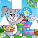 Completar los Dibujos de Pascua con Formas