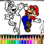 Pintar a Mario y sus amigos