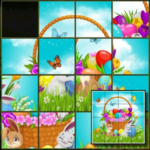 Riego Celda de poder cuchara Puzzle Deslizante de Pascua en Cokitos.com