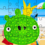 Puzzles Pop-It con Angry Birds