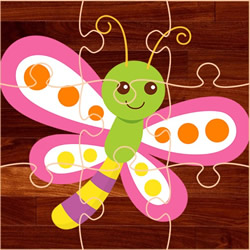 Puzzles de Dibujos Mariposas para niños