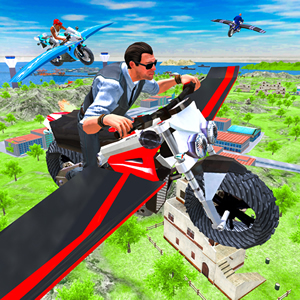 juego online que simula conducir una moto voladora