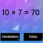 Tabla del 10: Verdadero o Falso