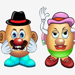 Vestir a los Señores Patata (Mr & Mrs Potato) en 